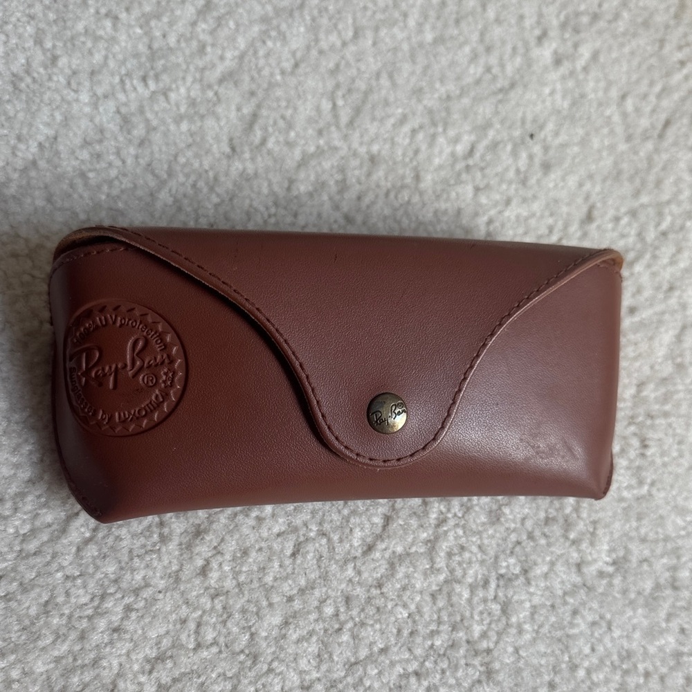 Ray-Ban Leather Sunglasses Case in Brown